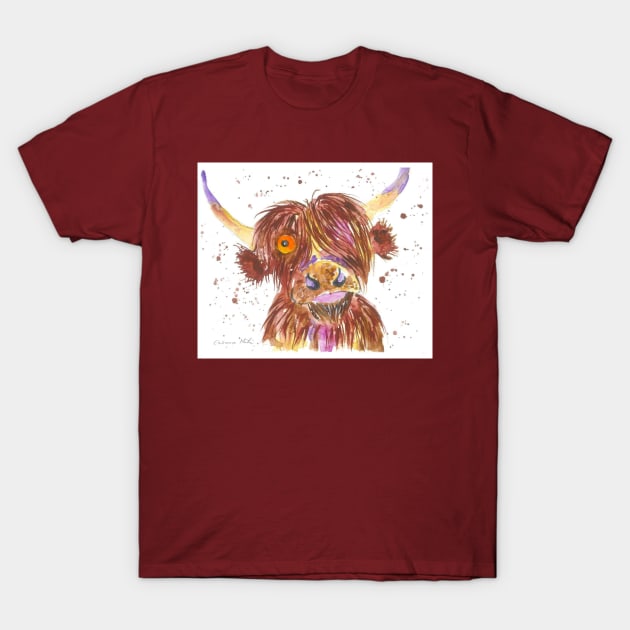How Now Brown Cow T-Shirt by Casimirasquirkyart